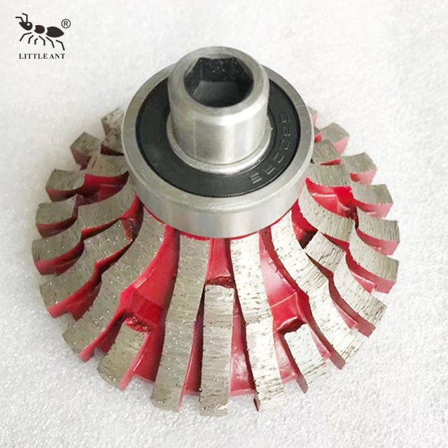 Conic Forma Metal Bond Diamante Concreto De Aço Inoxidável Roda De Roda Vermelho
