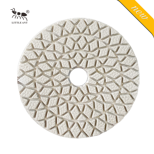 Disco de polimento híbrido diamante seco e úmido diamante flexível para pedra mármore granito concreto branco puro
